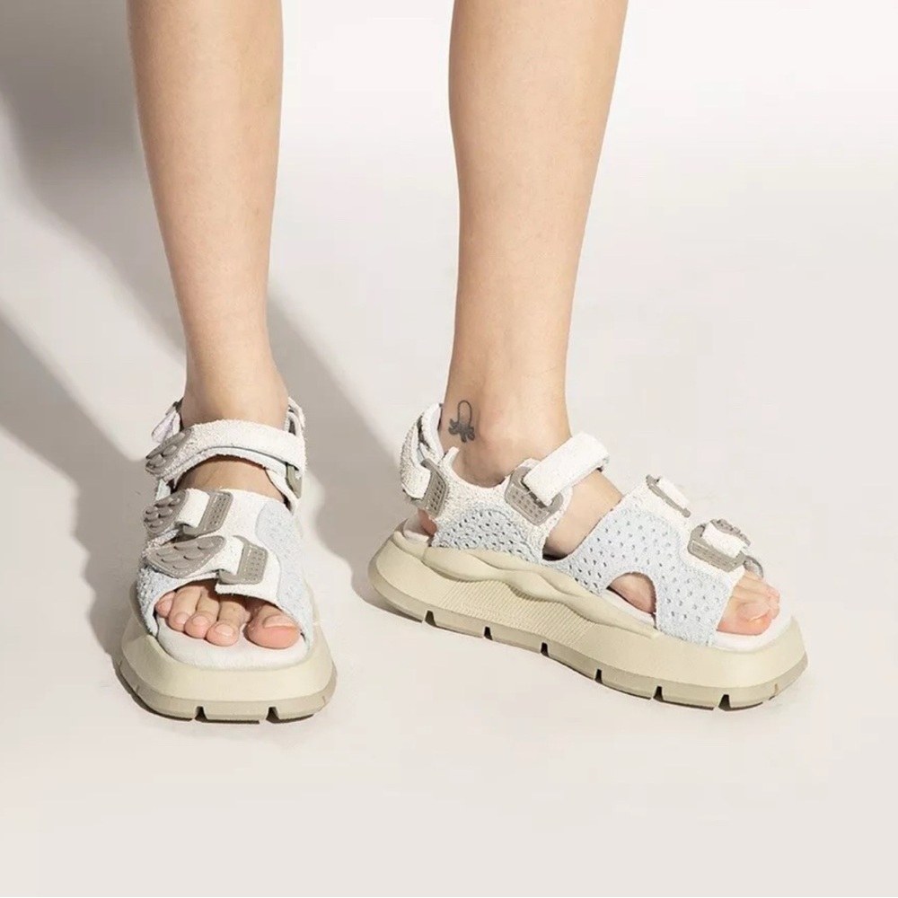 Eytys Quest Platform Leather Sandals White US 8.5 EU 39